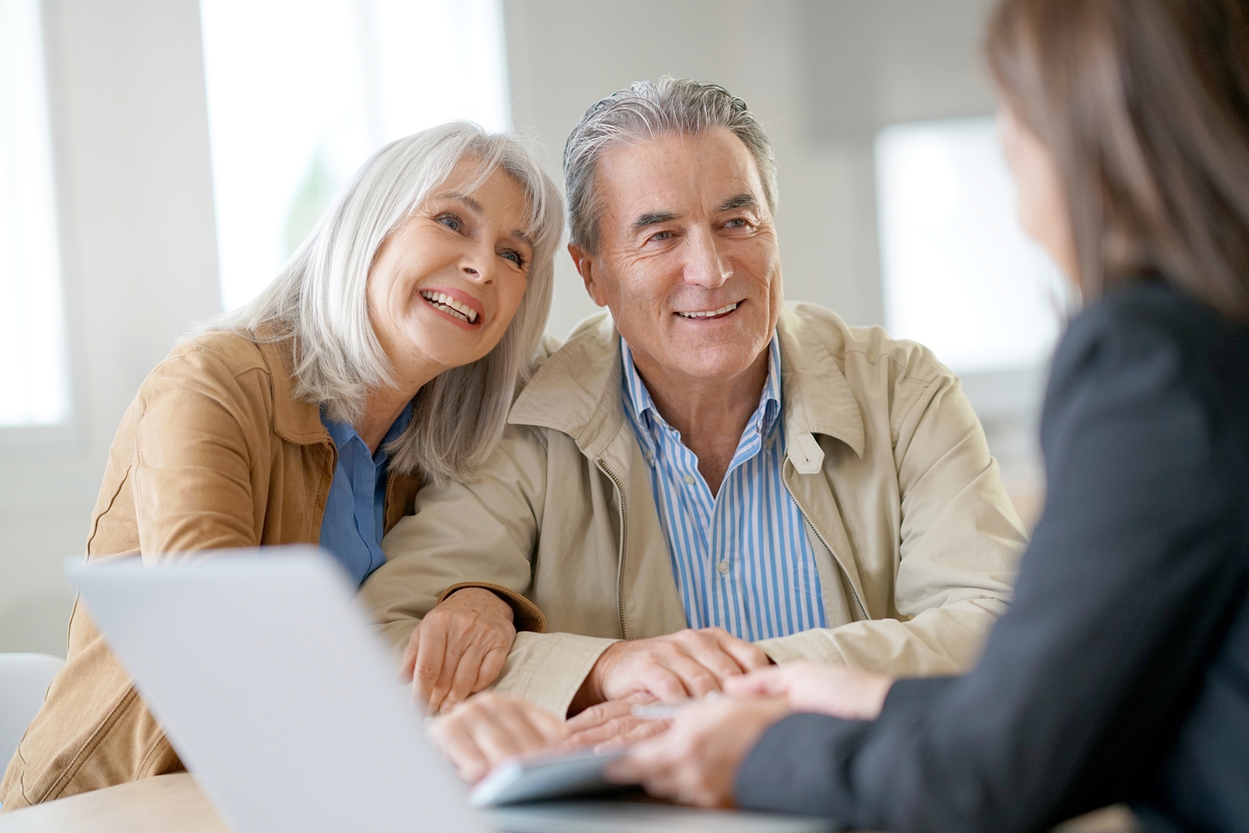 Older Couple meeting with banking consultant