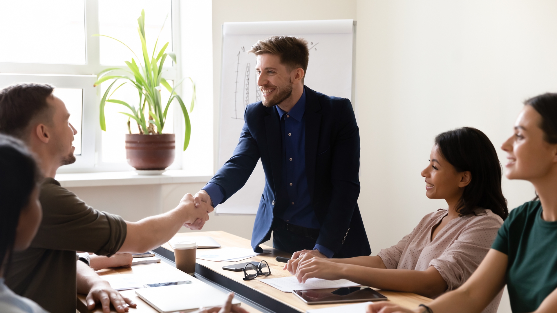 Business people shaking hands with each other